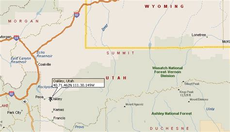 Oakley, Utah Map 2