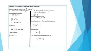 Ecuaciones Diferenciales De Variables Separables Y Ecuaciones