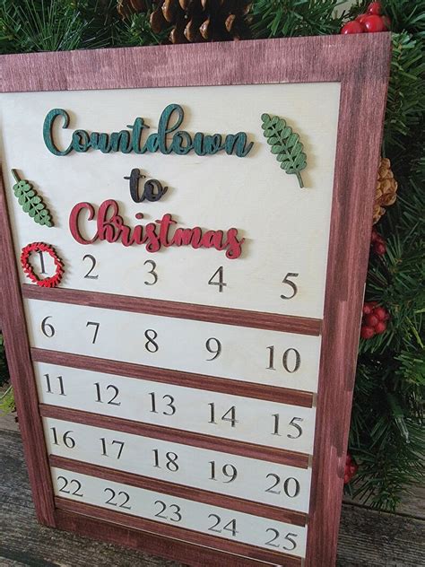 Christmas Countdown SVG Digital Cut File Days Until Etsy