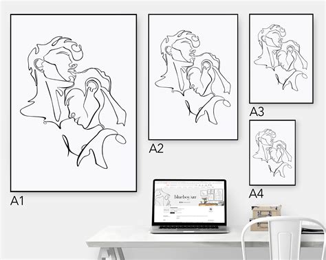 Art Collectibles Digital Prints Gay Line Art Nude Lgbtq Drawing Printable Poster A Spoon Full