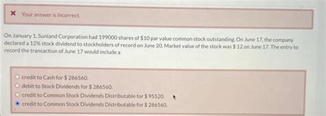 Solved X Your Answer Is Incorrect On January 1 Sunland Chegg