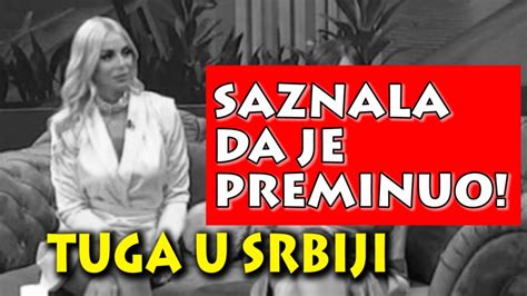 SAZNALA DA JE UMRO VODITELJKA U SUZAMA NAPUSTILA EMISIJU YouTube