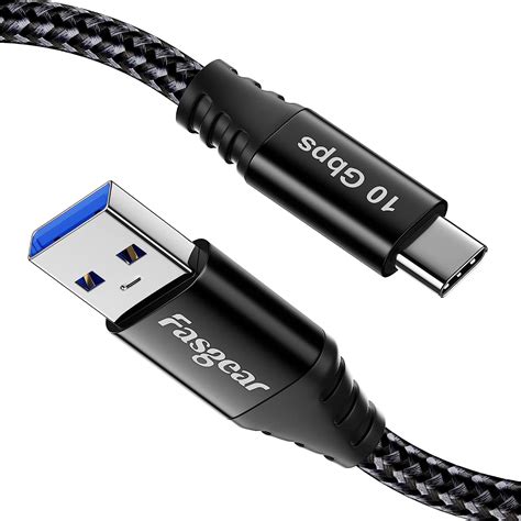 Fasgear Usb C Cable 49ft Usb A To Type C 32 Gen 2 Cord Braided