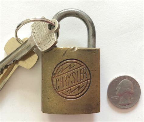 Vintage Best Company Logo Padlock Chrysler With Operable Keys