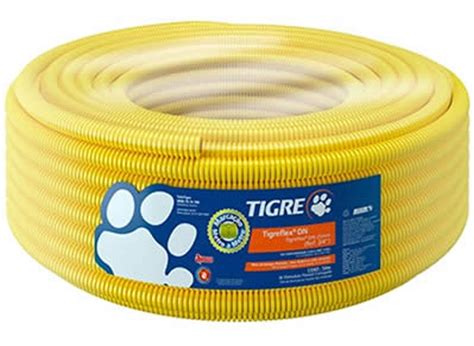 Conduite Amarelo Tigre Flex 25mm 3 4 Rolo 50m Corrugado Elet