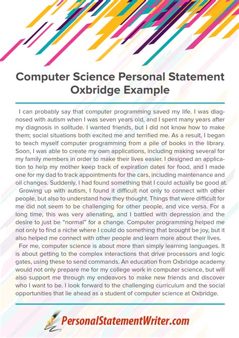 Computer Science Personal Statement Cambridge Hacks