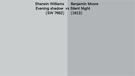 Sherwin Williams Evening Shadow SW 7662 Vs Benjamin Moore Silent