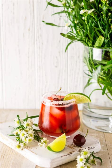 Fresh Cherry Margarita Burrata And Bubbles Fresh Cherries Cherry