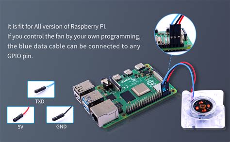 GeeekPi 2PCS Raspberry Pi Lüfter mit einstellbarer Geschwindigkeit