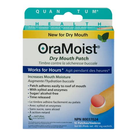 Quantum Health Cn Oramoist Dry Mouth Patch 16 Ct Oramoist Timbre