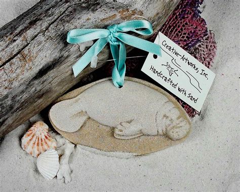 Manatee Sand Ornament Favors Beach Wedding Destination