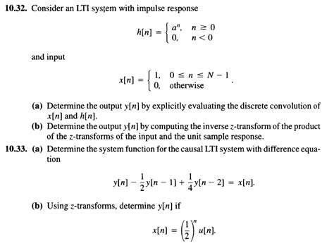 Solved Consider An Lti System With Impulse Response Chegg