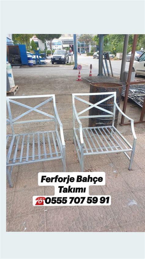 Ferforje Bahçe Takımı Galvaniz İşlemi 0555 707 59 91 Garden seating