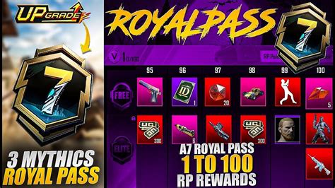 A7 Royal Pass 1 To 100 Rp Rewards A7 Mythic Outfits A7 Royal Pass