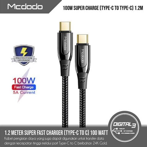 Mcdodo CA 8120 100W สายเคเบลข อมล Type C ถง C สายชาร จ USB C 1