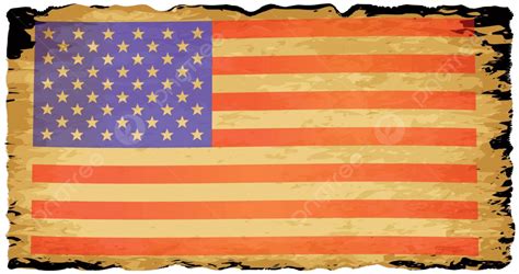 Old Parchment Usa Flag Art Old American Vector, Art, Old, American PNG ...