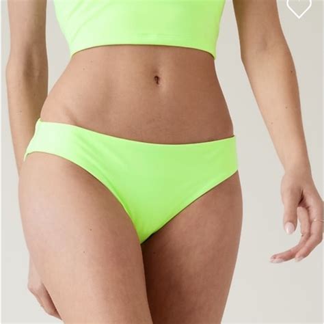 Athleta Swim Athleta Clean Medium Bikini Bottom Electric Green