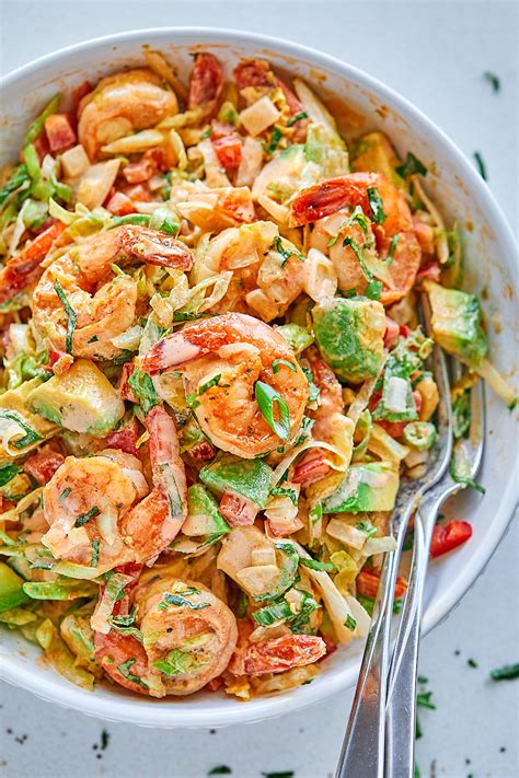 Healthy Lettuce Shrimp Avocado Salad Recipe — Eatwell101