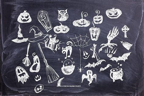 Scary And Funny Collection Of Halloween Illustrations Drawing October ...