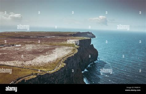 Ireland Cliffs of Moher Drone Stock Photo - Alamy