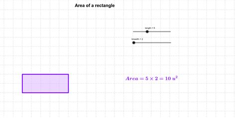 Area Of A Rectangle Geogebra