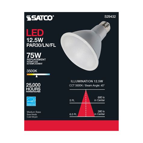 Pack Satco S Led Flood V W W Par Ln Long Neck Medium