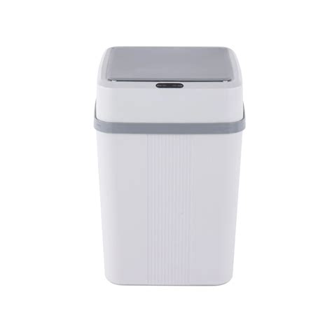 Big Saving Sensor Smart Waste Bins Plastic White Trash Can Automatic