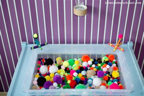 Pom Pom Sensory Bin Four Ways Sensory Bins Sensory Activities