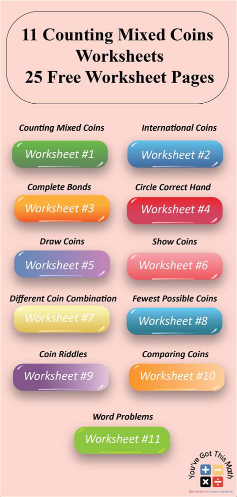 11 Free Counting Mixed Coins Worksheets Fun Activities