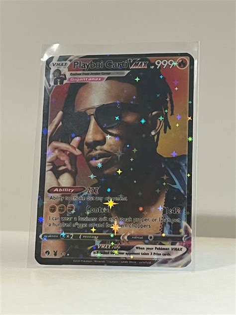 Playboi Carti Pokémon Card Etsy