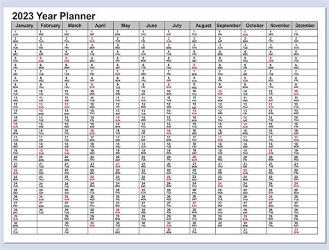 Year Planner Printable 2023 Year Planner Printable 2023 Yearly