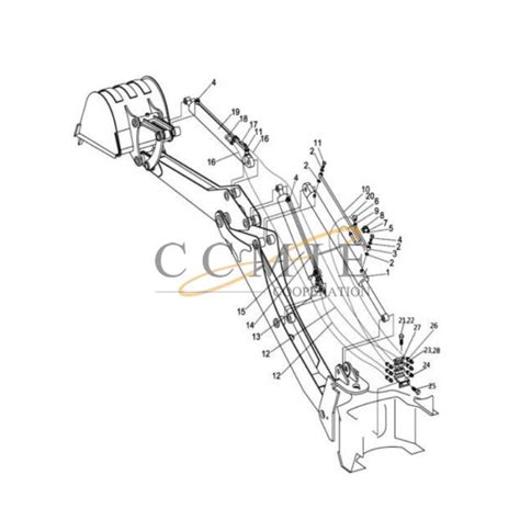 China 402100153 Boom Cylinder XCMG WZ30 25 Backhoe Loader Spare Parts