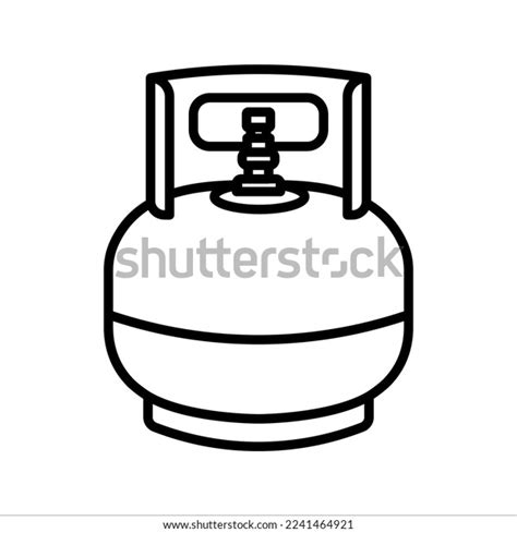 Gas Cylinder Icon On White Background Stock Vector Royalty Free