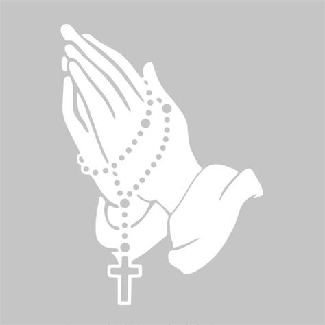 Praying Hands With Rosary Decal Vinyl Stickers For Cars Motorcycles Laptops Etc Shopee