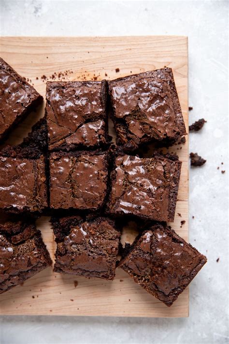 Super Chewy Double Chocolate Fudge Brownies Swirled With The Most Decadent Easy To Make Salted