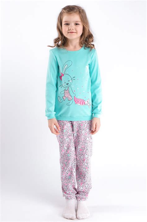 Пижама для девочки Свiтанак 6574938 голубой купить оптом в HappyWear.ru