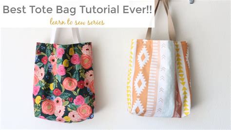 Easy Tote Bag Pattern In Sizes W Video Tutorial