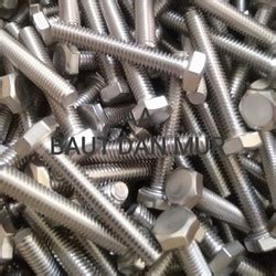 Jual Baut Hexagon Stainless Steel 304 M4 X 40 FT Hex Bolt Jakarta