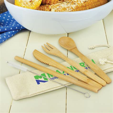 Promotional Branded Bamboo Cutlery Sets Promotion Products