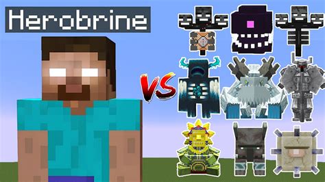 Herobrine Vs All Minecraft Bosseswither Stormwardenferrous