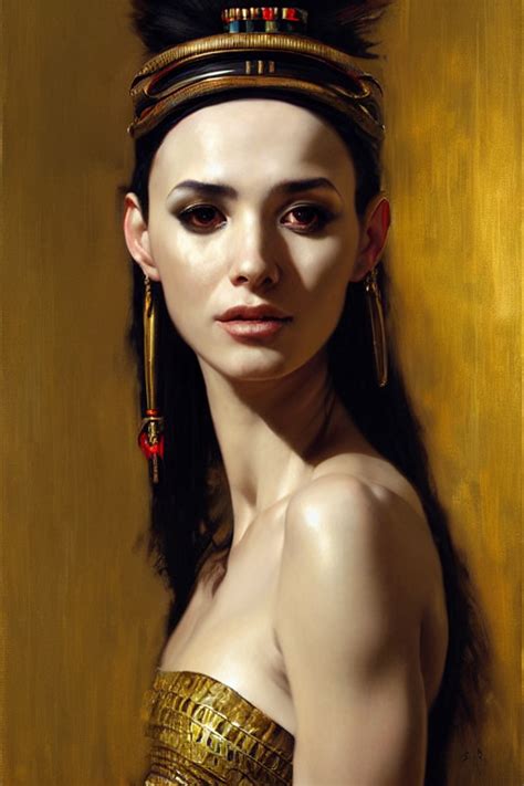 Krea Ai Hyper Realistic Painting Portrait Of Cleopatra By