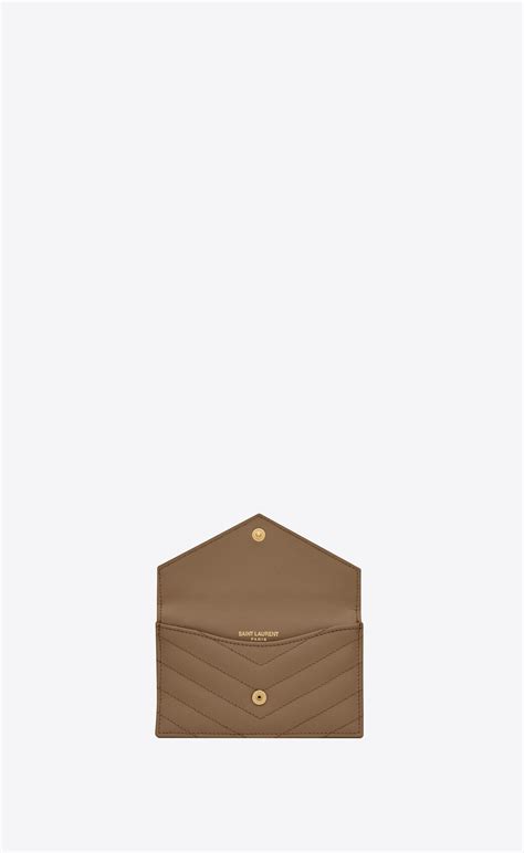 Cassandre MatelassÉ Fragments Flap Card Case In Grain De Poudre Embossed Leather Saint Laurent