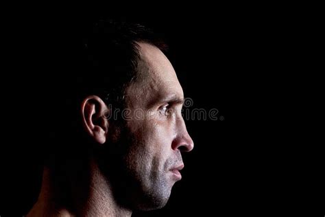Mature Handsome Man With A Naked Torso Stock Photo Image Of Face Model