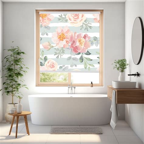 Flowers Pattern Roller Blinds For Window Or Door Window Roller Shades Printed Roller Blind