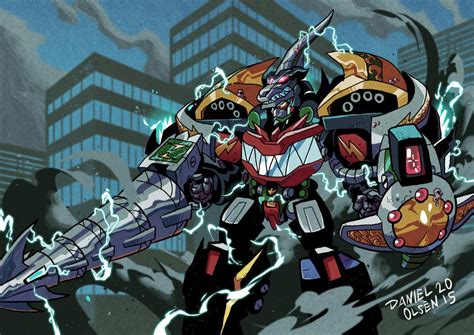 Mega Dragonzord Artwork By Weremole Powerrangers