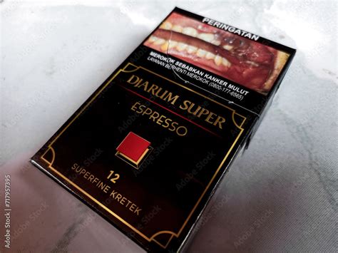 Djarum Super Espresso Kretek Close Up Packaged Cigarettes Djarum