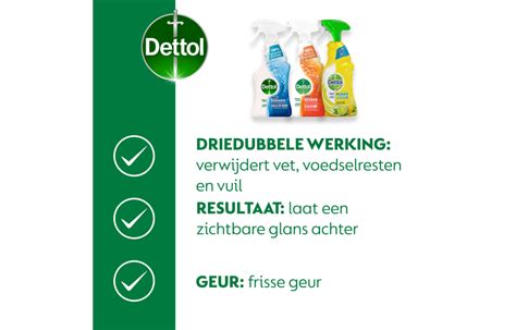 Dettol Dettol 3l Allesreiniger Spray Power And Fresh Badkamer 2x500ml