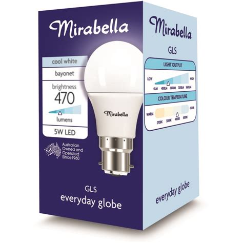 Mirabella Led Gls Bc W Cool White Globe Big W