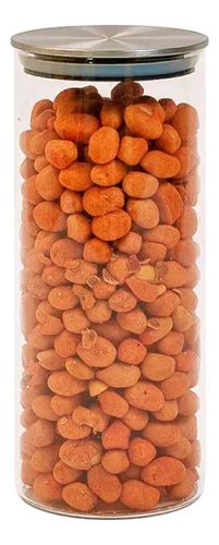 Pote De Vidro ml Tampa Inox Hermético Redondo Tud Cor Nude MercadoLivre