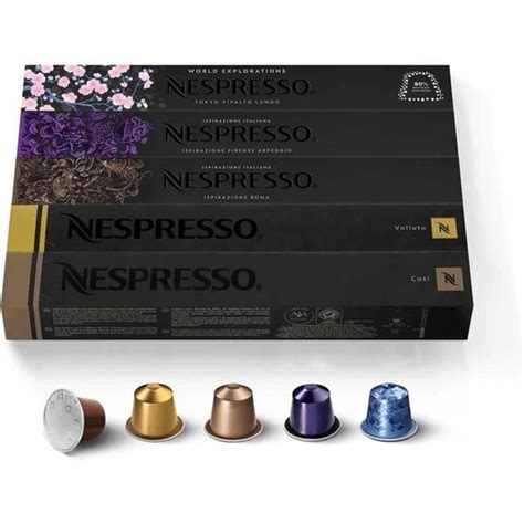 50 Nespresso Coffee Capsules 10 X Volluto 10 X Roma 10 X Cosi 10 X